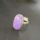 Adjustable Sterling Silver Purple Mojave Turquoise Ring | Sz 10 | 15612