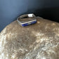 Navajo Navy Blue Lapis Inlay Ring | Sterling Silver | Sz 7 | Authentic Native American Handmade | 11290