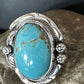 Native American Navajo Blue Turquoise #8 Ring | Sterling Silver | Sz 9.5 | 14951