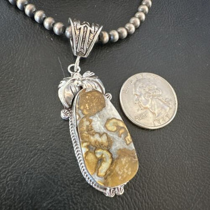 Navajo Wild Horse Necklace Pendant | Sterling Silver | Authentic Native American Handmade | 16979