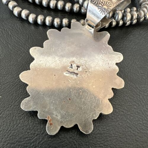 Navajo Wild Horse Turquoise Pendant | Sterling Silver | Native American Handmade | 17149