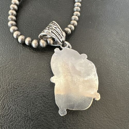 Navajo Wild Horse Necklace Pendant | Sterling Silver | Authentic Native American Handmade | 16943