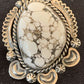 Native American Men's Navajo White Buffalo Turquoise Ring | Sterling Silver | Sz 10 | 233