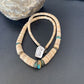 Authentic Navajo Sterling Silver & Turquoise Necklace | Native American Old Pawn Shell | 20" | 10683