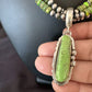 Navajo Pearl Green Gaspeite Turquoise Pendant Necklace Set | Sterling Silver | 3-Strand | 16094