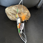 Navajo Multi-Color Leather Bow Car Charm Dangle | 6.5" | Authentic Native American Handmade | 8890