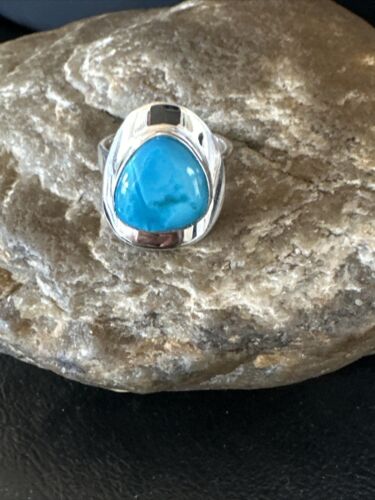 Sterling Silver Blue Kingman Turquoise Ring | Sz 7 | 17596