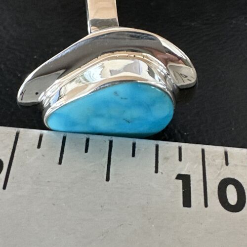 Navajo Blue Kingman Turquoise Ring | Sterling Silver | Sz 10 | Authentic Native American Handmade | 16582