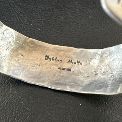 Navajo Stamped Cuff Bracelet | Sterling Silver | Authentic Native American Handmade | 17460