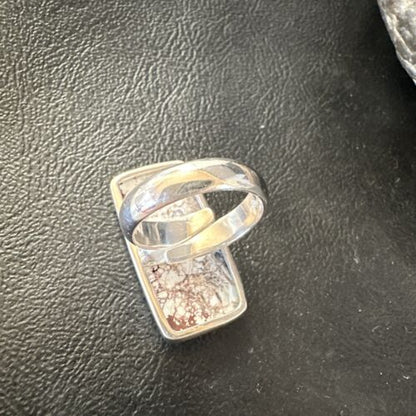 Navajo Wild Horse Turquoise Ring | Sterling Silver | Sz 7 Adjustable | Authentic Native American Handmade | 15543
