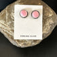 Navajo Sterling Silver Pink Conch Shell Cluster Earrings | Handmade | 16154