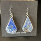 Blue Denim Lapis Dangle Earrings | Sterling Silver | 1" | 15805