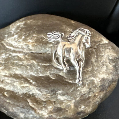 Navajo Pinky Horse Ring | Sterling Silver | Sz 4.5 | Authentic Native American Handmade | 15385