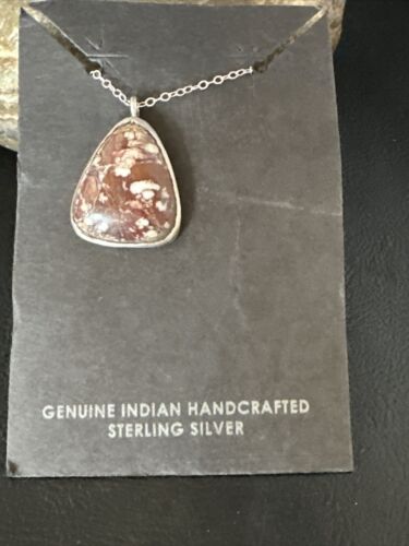 Navajo Wild Horse Turquoise Pendant Necklace | Sterling Silver | Authentic Native American Handmade | 4467