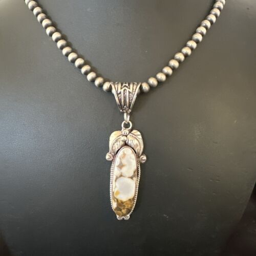 Navajo Wild Horse Necklace Pendant | Sterling Silver | Authentic Native American Handmade | 16985