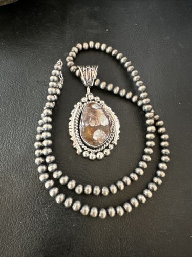 Navajo Wild Horse Necklace Pendant | Sterling Silver | Authentic Native American Handmade | 16754