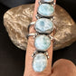 Navajo Blue Larimar Multi-Stone Ring | Authentic Native American Sterling Silver | Multi-Stone | Sz 6.5 | 15980