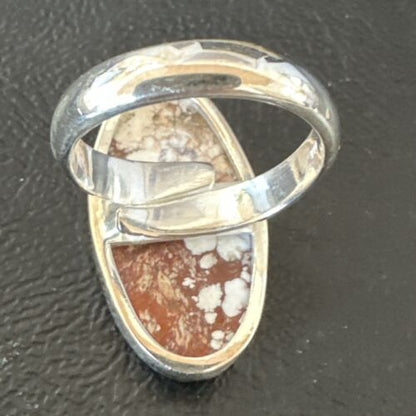 Men's & Women's Wild Horse Turquoise Navajo Ring | Sterling Silver | Sz 8.5 | 17361