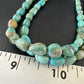 Royston Green Turquoise | Navajo Sterling Silver | Shell Heishi Necklace 32" | 16071