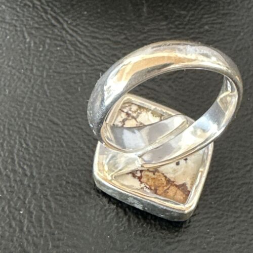 Men's and Women's Wild Horse Turquoise Ring | Navajo Sterling Silver | Sz 8 | 17262
