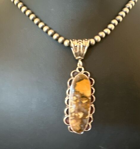 Navajo Wild Horse Necklace Pendant | Sterling Silver | Authentic Native American Handmade | 16989