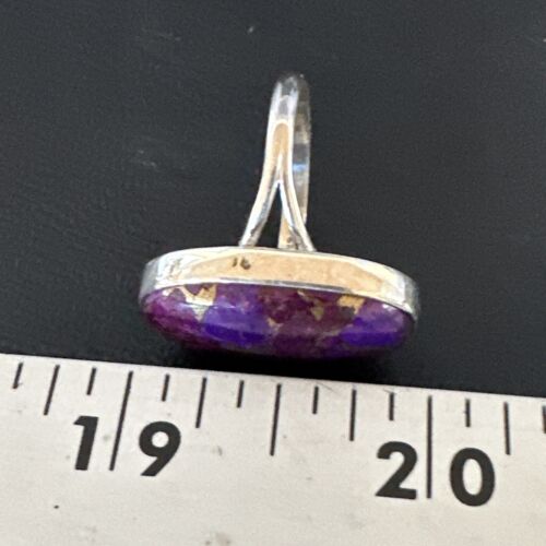 Navajo Purple Mojave Turquoise Ring | Sterling Silver | Sz 10 | Authentic Native American Handmade | 15773