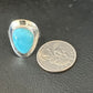 Navajo Sterling Silver Blue Kingman Turquoise Ring | Sz 8 | Authentic Native American Handmade | 17597
