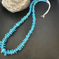 Navajo Blue Kingman Turquoise Pendant Necklace | Sterling Silver | 32" | Authentic Native American Handmade | 16069