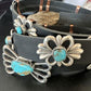 Men's Blue Kingman Turquoise Concho Belt | Sterling Silver Navajo Tufa | Authentic Native American Handmade | 16788