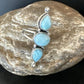 Navajo Women's Cluster Blue Larimar Multi-Stone Ring | Authentic Native American Sterling Silver | Sz 8.5 | 16164