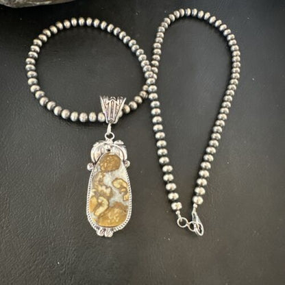 Navajo Wild Horse Necklace Pendant | Sterling Silver | Authentic Native American Handmade | 16979