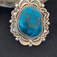 Navajo Kingman Turquoise Ring | Sterling Silver | Sz 9.5 | Authentic Native American Handmade | 2827