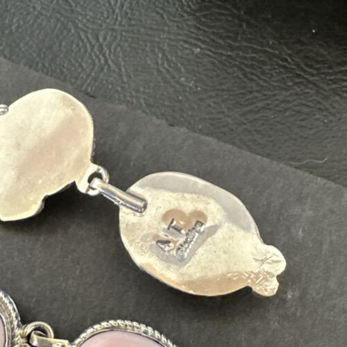 Navajo Pink Conch Shell Dangle Earrings | Sterling Silver | Authentic Native American Handmade | 17191