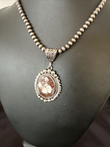 Navajo Wild Horse Necklace Pendant | Sterling Silver | Authentic Native American Handmade | 16755