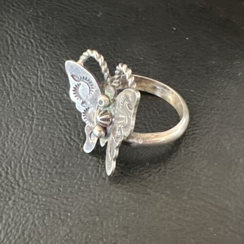 Navajo Sterling Silver Butterfly Ring | Sz 7 | Authentic Native American Handmade | 16976