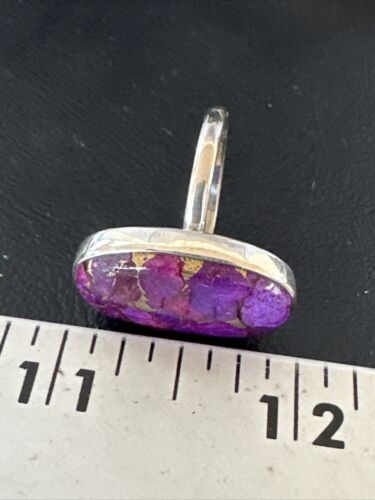 Southwestern Navajo Purple Mojave Turquoise Ring | Sterling Silver | Sz 10 | 15607