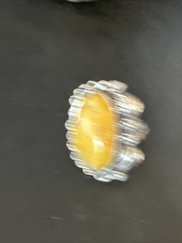 Navajo Yellow Bumble Bee Jasper Ring | Sterling Silver | Sz 9.5 | Authentic Native American Handmade | 14946