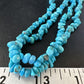 Navajo Blue Kingman Nugget Turquoise Necklace | 2 Strand | Sterling Silver | 20" | 15341