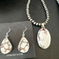 Navajo Wild Horse Necklace Pendant and Earrings Set | Sterling Silver | Authentic Native American Handmade | 15739