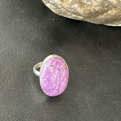 Women's Southwestern Sterling Silver Purple Sugilite Ring | Sz 9.5 | 17558