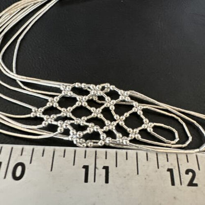 Heishi Liquid Sterling Silver 5-Strand Necklace | 20" | 15888