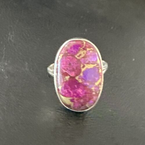 Southwestern Navajo Purple Mojave Turquoise Ring | Sterling Silver | Sz 10 | 15777