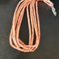 Navajo Pink Coral Tube Heishi Bead Necklace | 5-Strand Sterling Silver | 18" | Authentic Native American Handmade | 15278