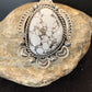 Native American Men's Navajo White Buffalo Turquoise Ring | Sterling Silver | Sz 10 | 233