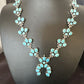 Rare Sleeping Beauty Kingman Turquoise Squash Blossom Necklace | Sterling Silver | 16269