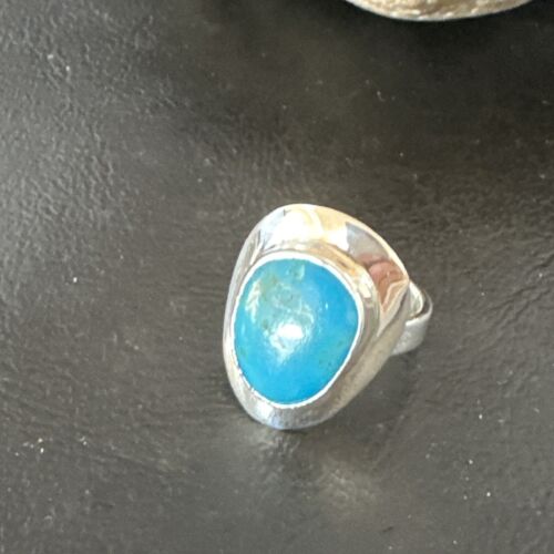 Navajo Blue Kingman Turquoise Ring | Sterling Silver | Sz 6 | Authentic Native American Handmade | 16595