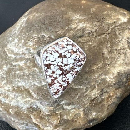 Men's & Women's Wild Horse Turquoise Ring | Navajo Sterling Silver | Sz 7 | Authentic Native American Handmade | 17259
