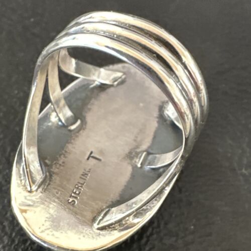 Navajo Wild Horse Turquoise Ring | Sterling Silver | Sz 7.5 | Authentic Native American Handmade | 16469