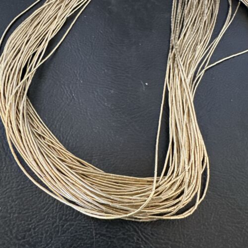Gold Filled Heishi Tubes Necklace | 50 Strand | Liquid Sterling Silver | 30" | 17393