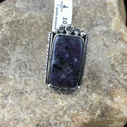Native American Navajo Purple Charoite Ring | Sterling Silver | Sz 7.75 | 10101